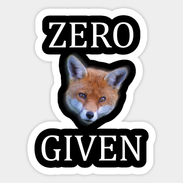 (Pocket) Zero Fox Given Sticker by Stupid Coffee Designs